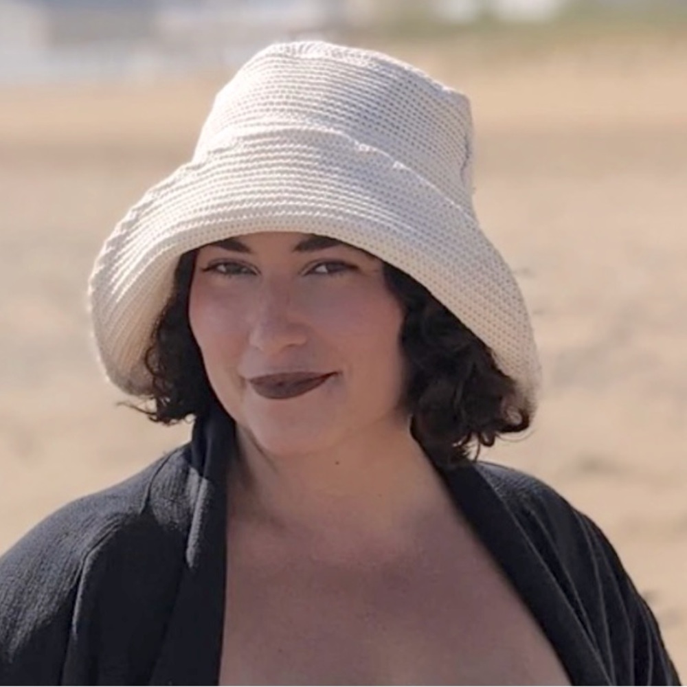 Na Nin Levi Cotton Rib Bucket Hat in Oat